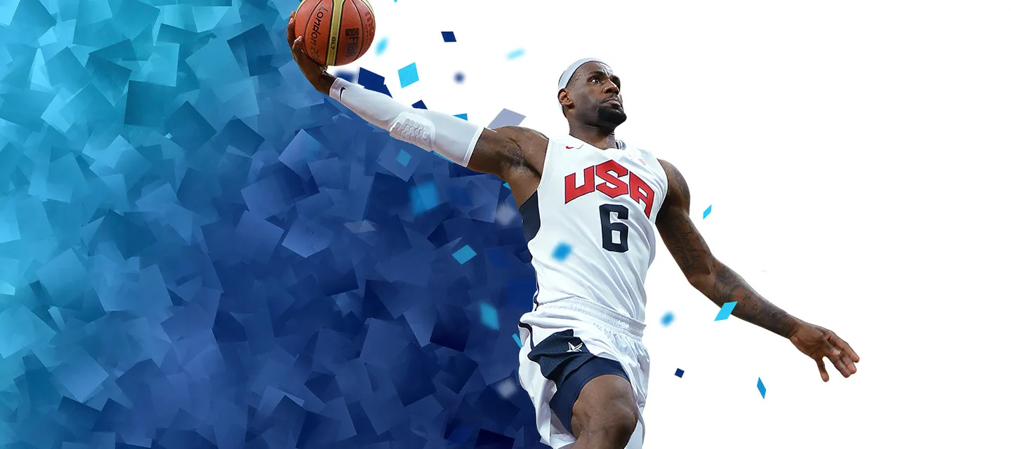 Photo illustration of a basketball player 