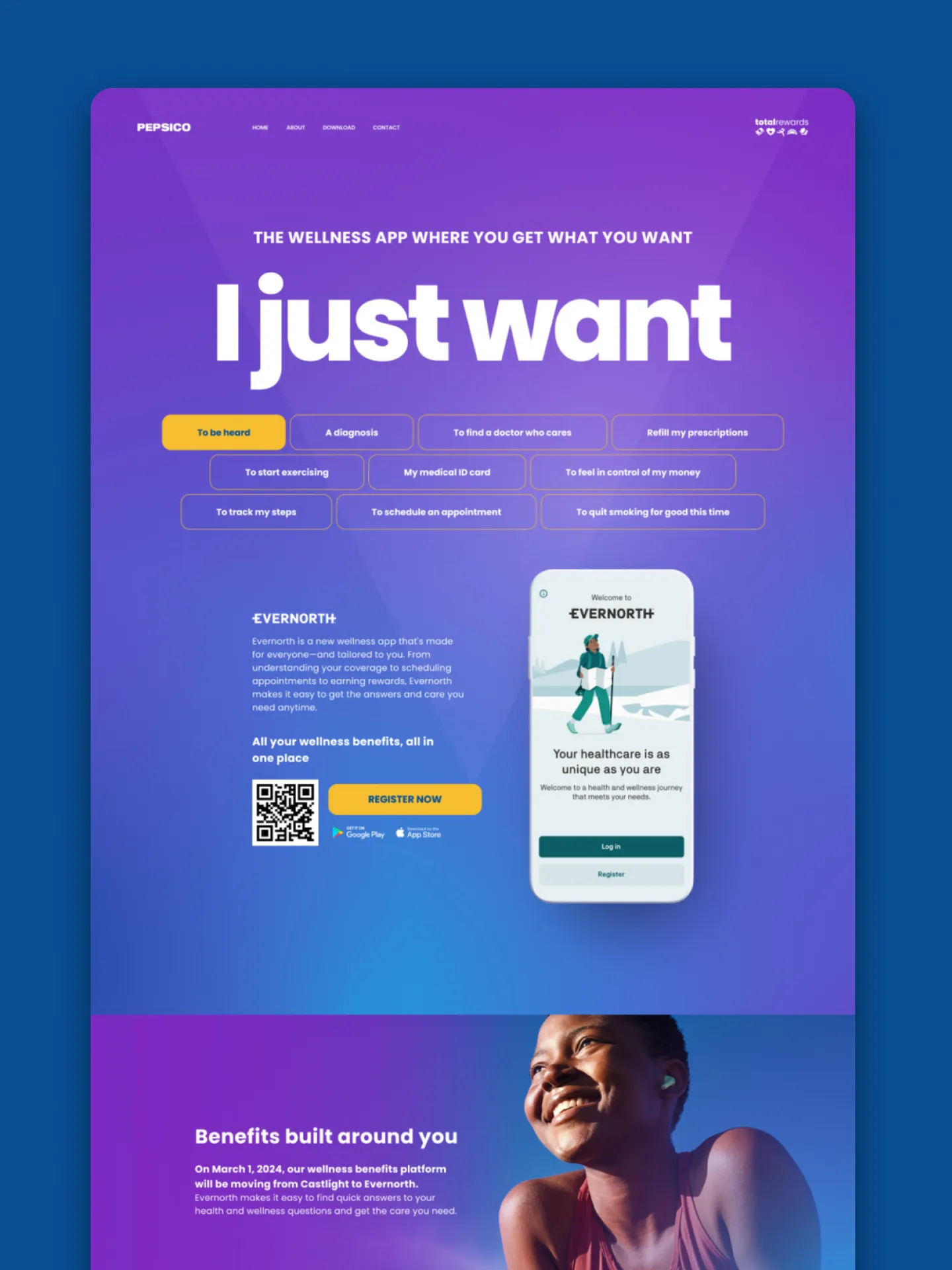 Screen captured image of an email design. The main title reads: "I just want".