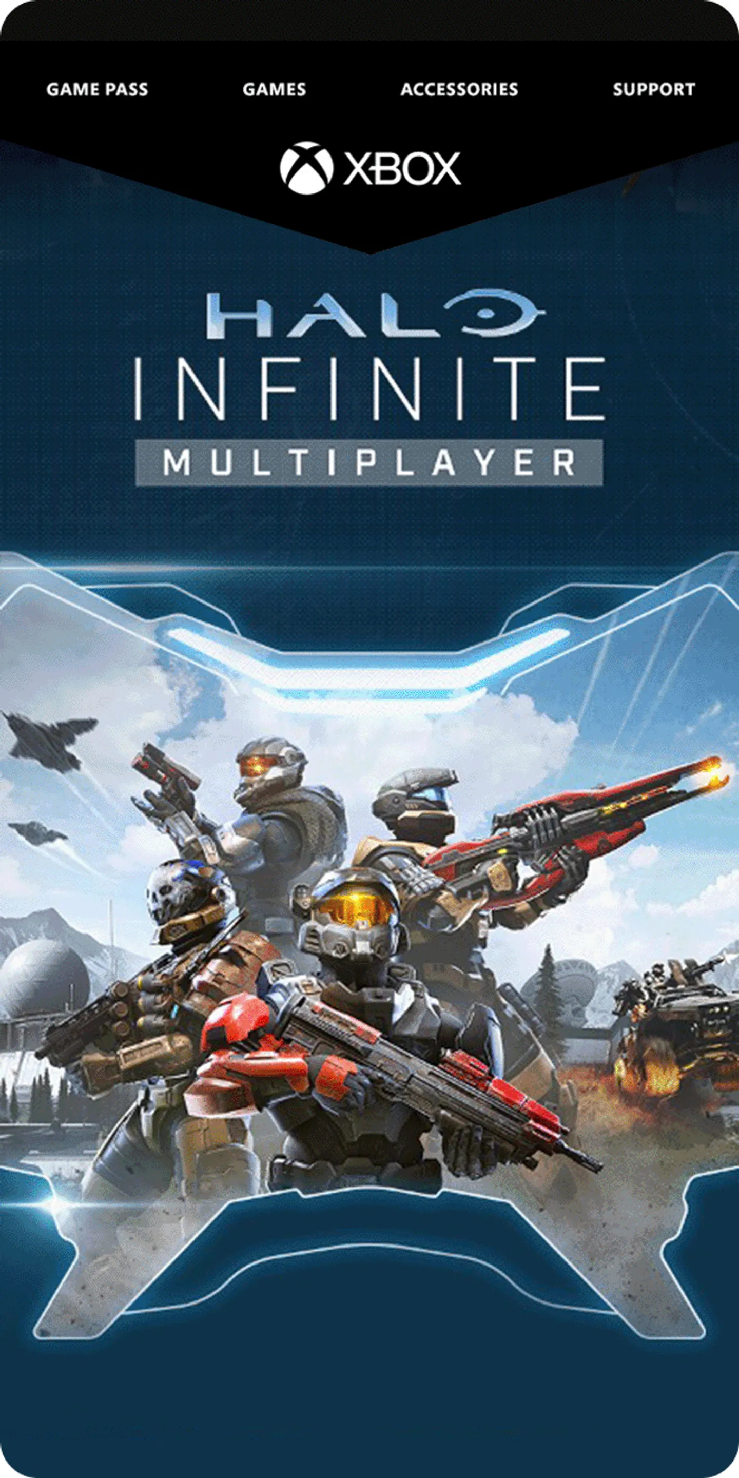 Mobile email featuring Halo Infinite art